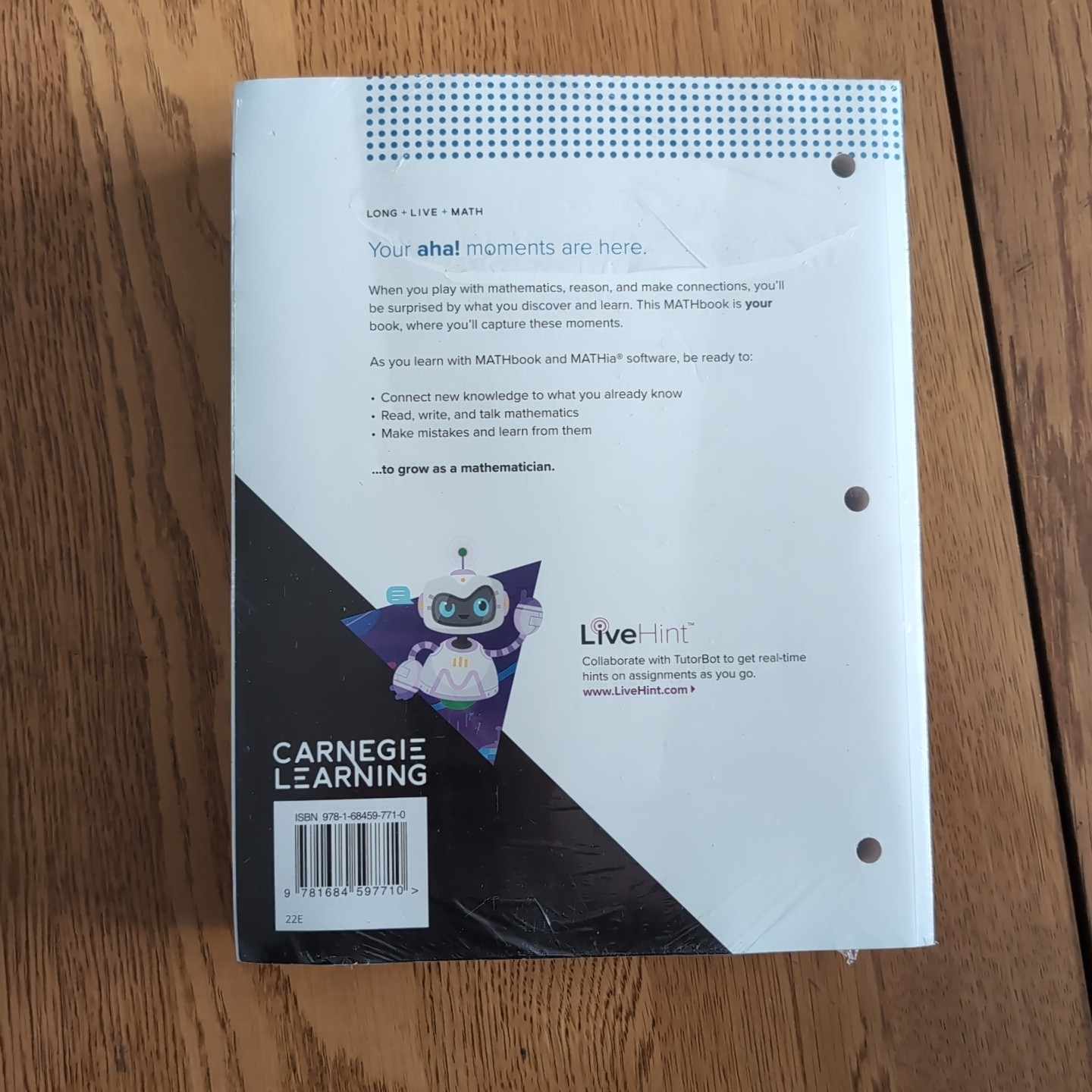 Carnegie Learning: Highschool Math Solution: Integrated Math Volume 1 & 2 NEW