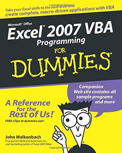 EXCEL 2007 VBA PROGRAMMING FOR DUMMIES By John Walkenbach **BRAND NEW**