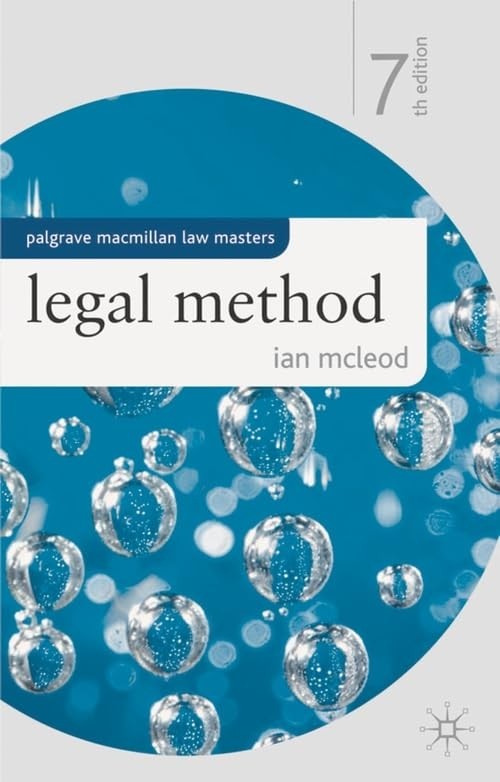 Legal Method (Palgrave Macmillan Law Mast… by McLeod, Ian Paperback / softback