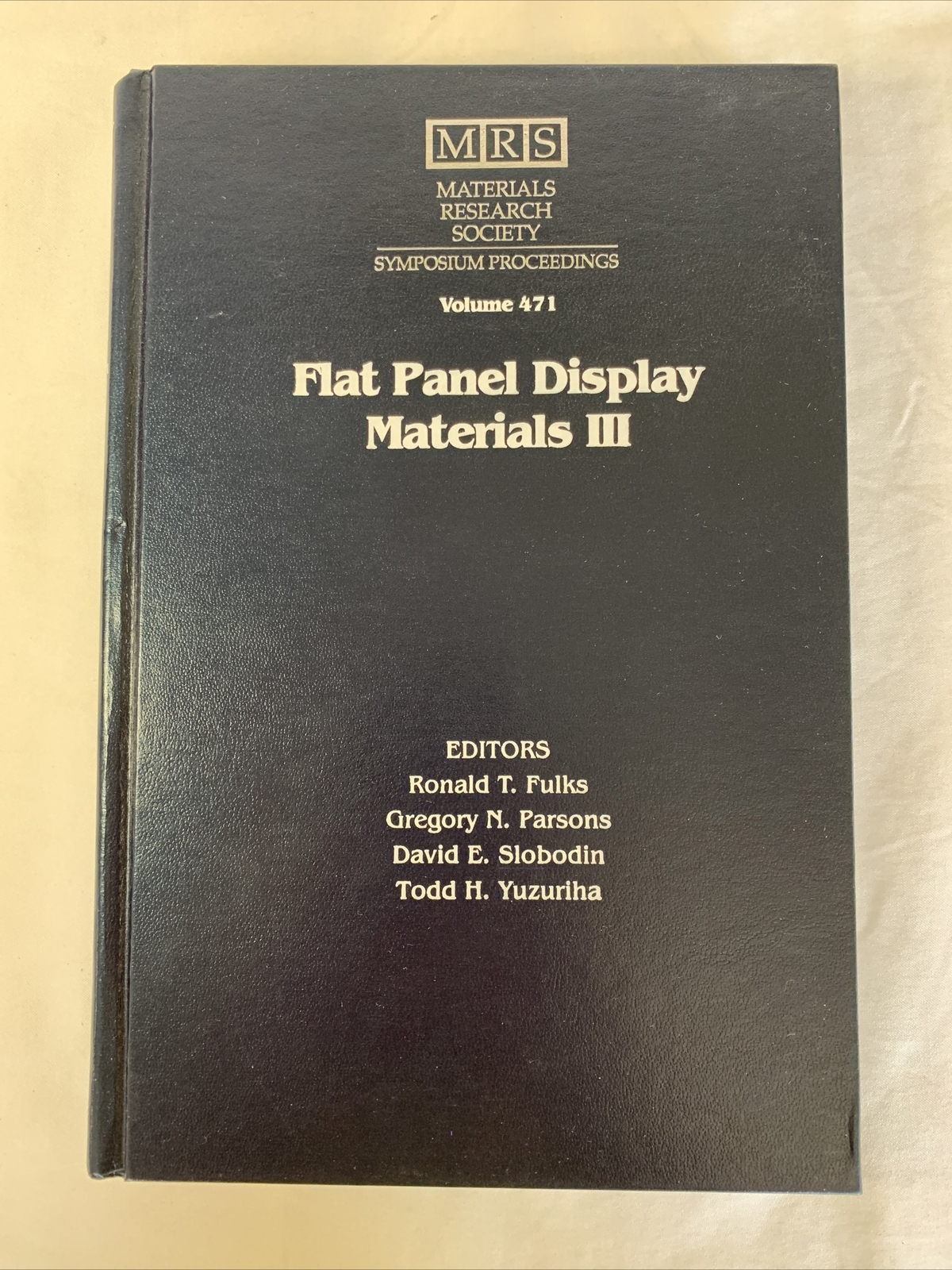 MRS Proceedings Ser.: Flat-Panel Display Materials III (1997, Hardcover)