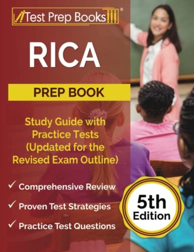 RICA PREP BOOK: STUDY GUIDE WITH PRACTICE TESTS (UPDATED By Joshua Rueda *VG+*