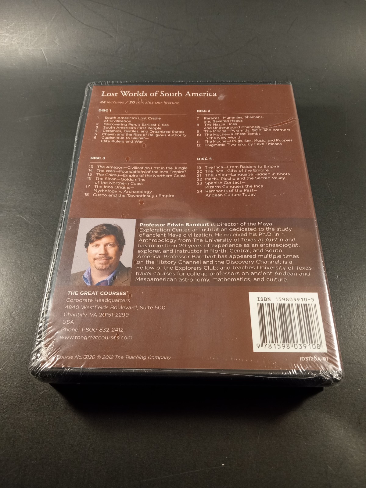 The Great Courses Lost Worlds of South America DVD 4 Discs + Book