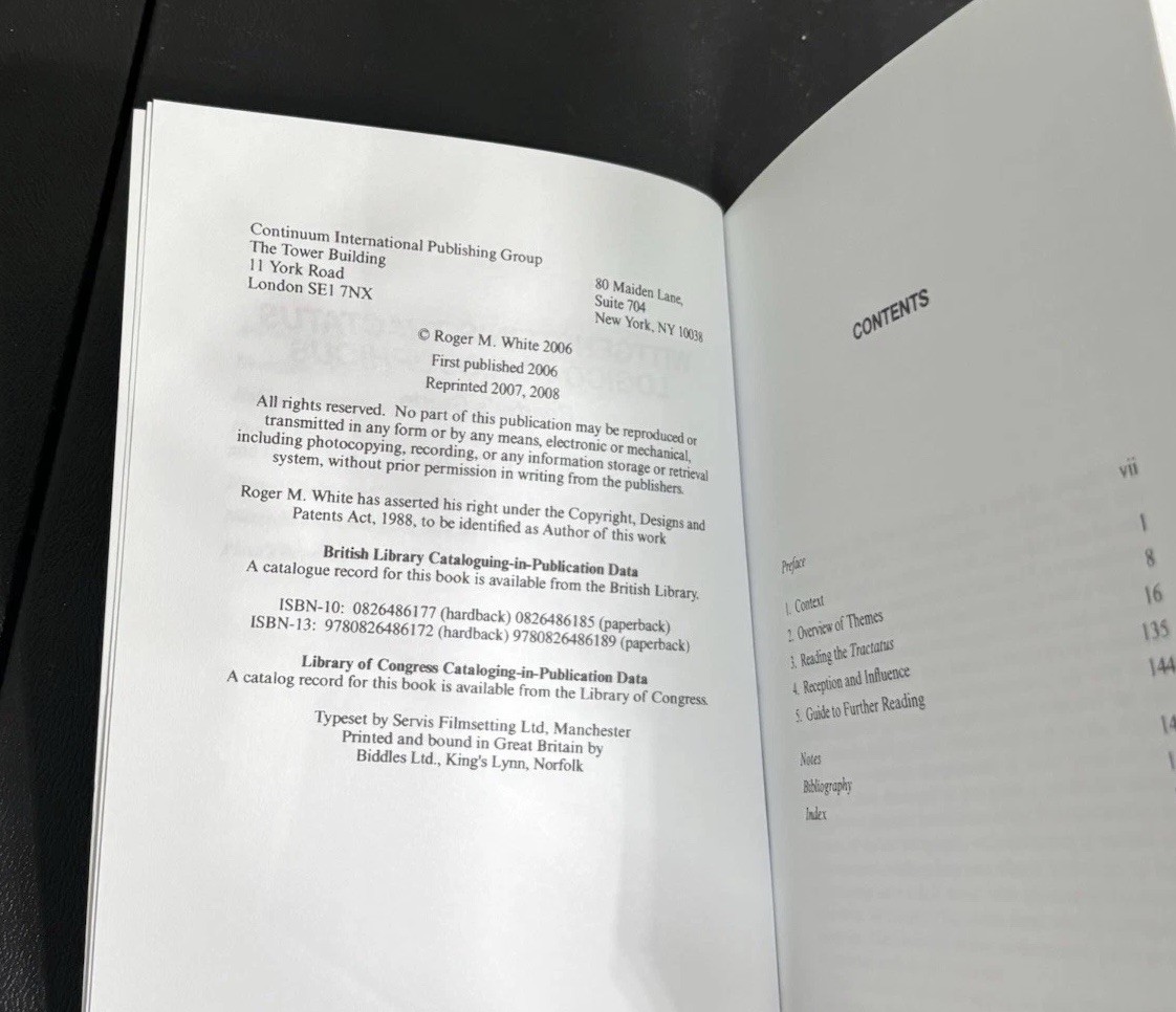 Wittgenstein’s Tractatus Logico-Philosophicus: Reader’s Guide, PB By Roger White