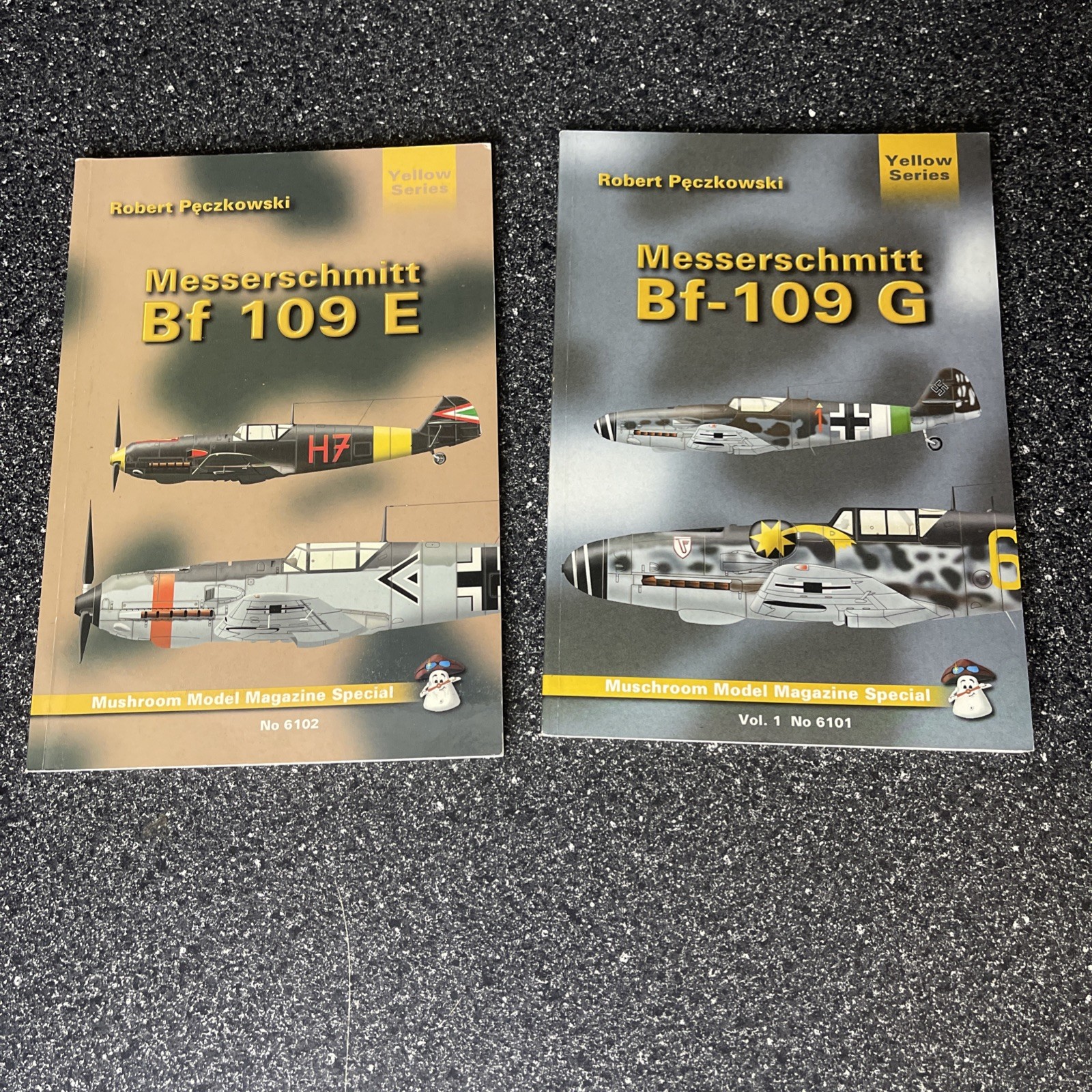 Messerschmitt Bf 109E. & Bf-109G Mushroom Model Publications Lot of 2