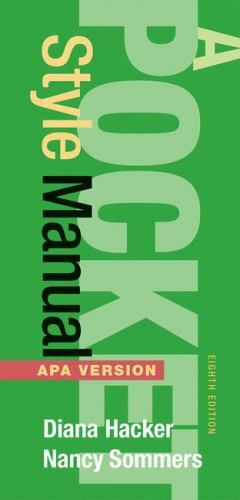 A Pocket Style Manual, APA Version – spiral-bound, Diana Hacker, 9781319057435