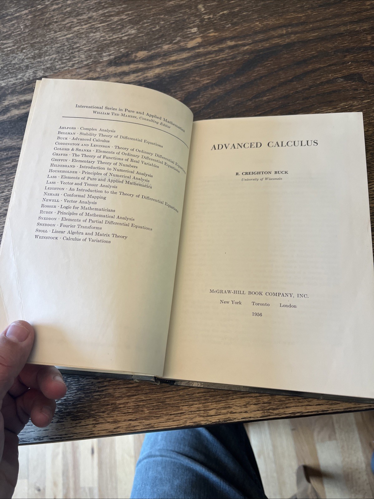 Advanced Calculus by R. Creighton Buck 1956 HC / Vintage 1st edition