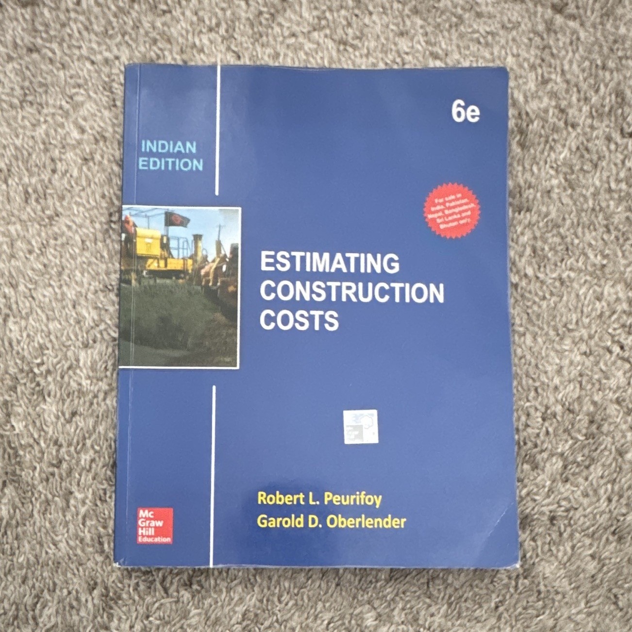 Estimating Construction Costs Indian Edition 6th Ed by Peurifoy & Oberlender