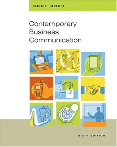 CONTEMPORARY BUSINESS COMMUNICATION By Scot Ober – Hardcover **Mint Condition**