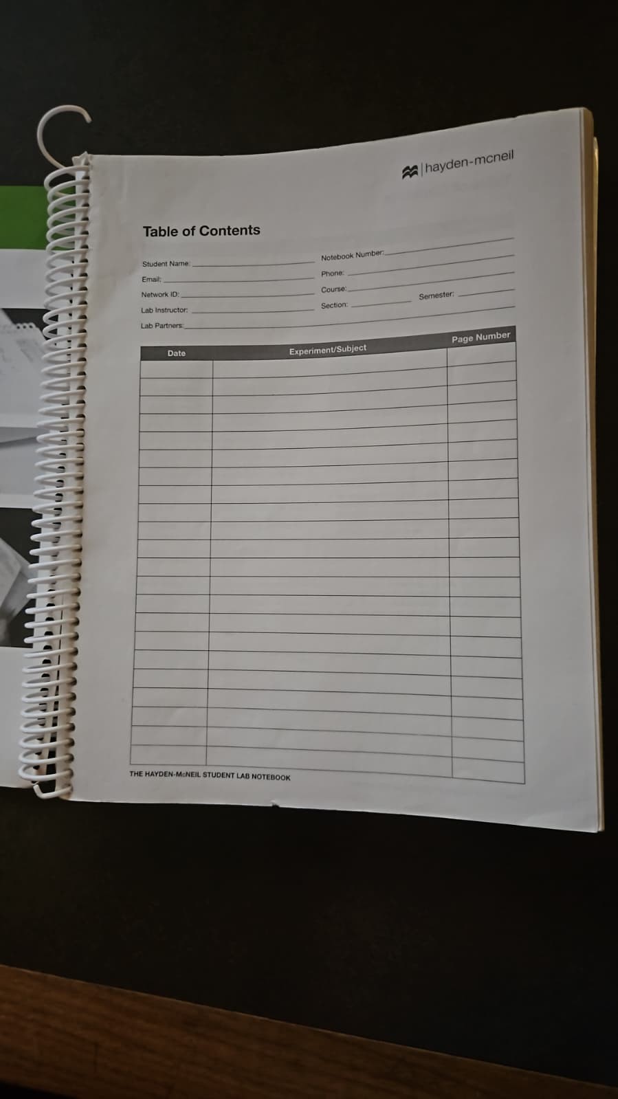 Student Lab Notebook Chemistry 100 Duplicate sets – 9781533969521