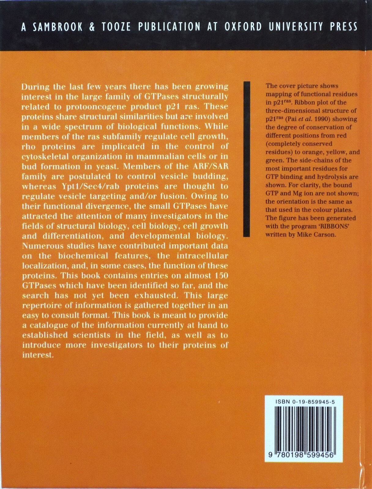 Sambrook and Tooze Guidebook: Guidebook to the Small GTPases 1996 Hardcover