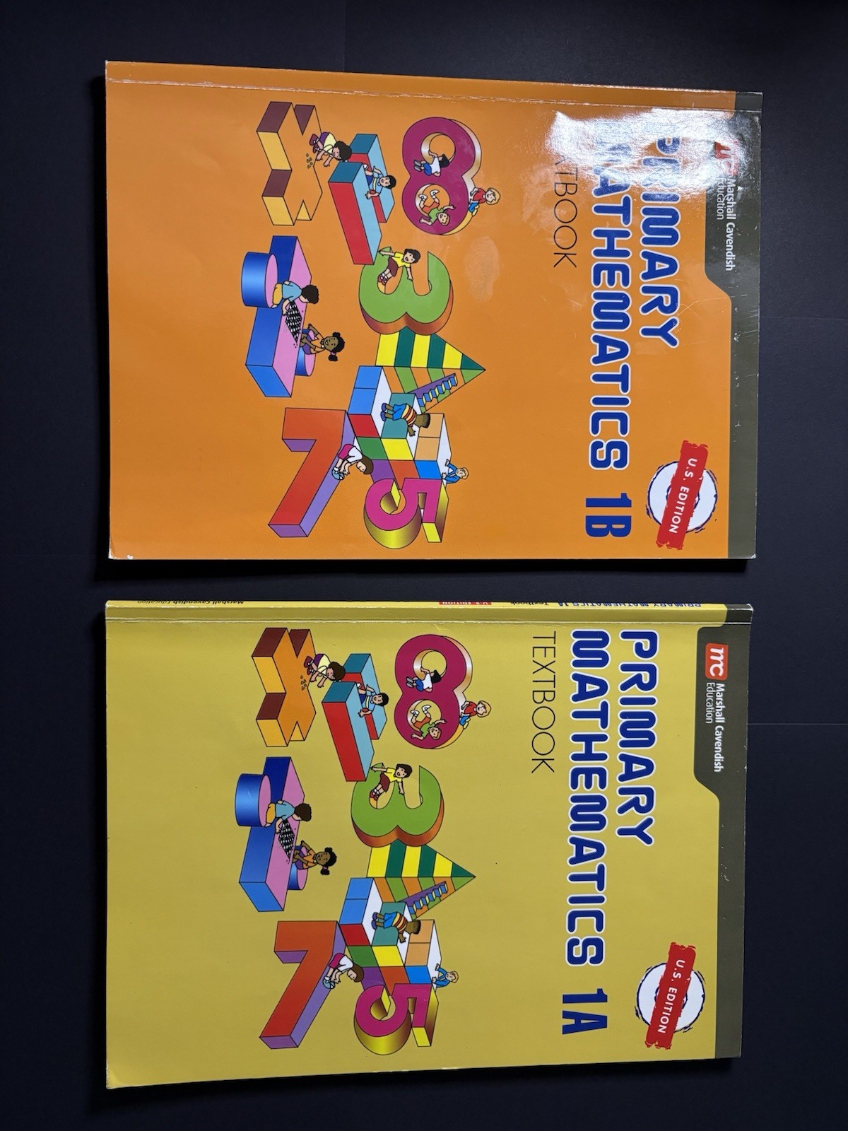 Marshall Cavendish Primary US Ed. Mathematics 1A and 1B Workbooks and Textbooks