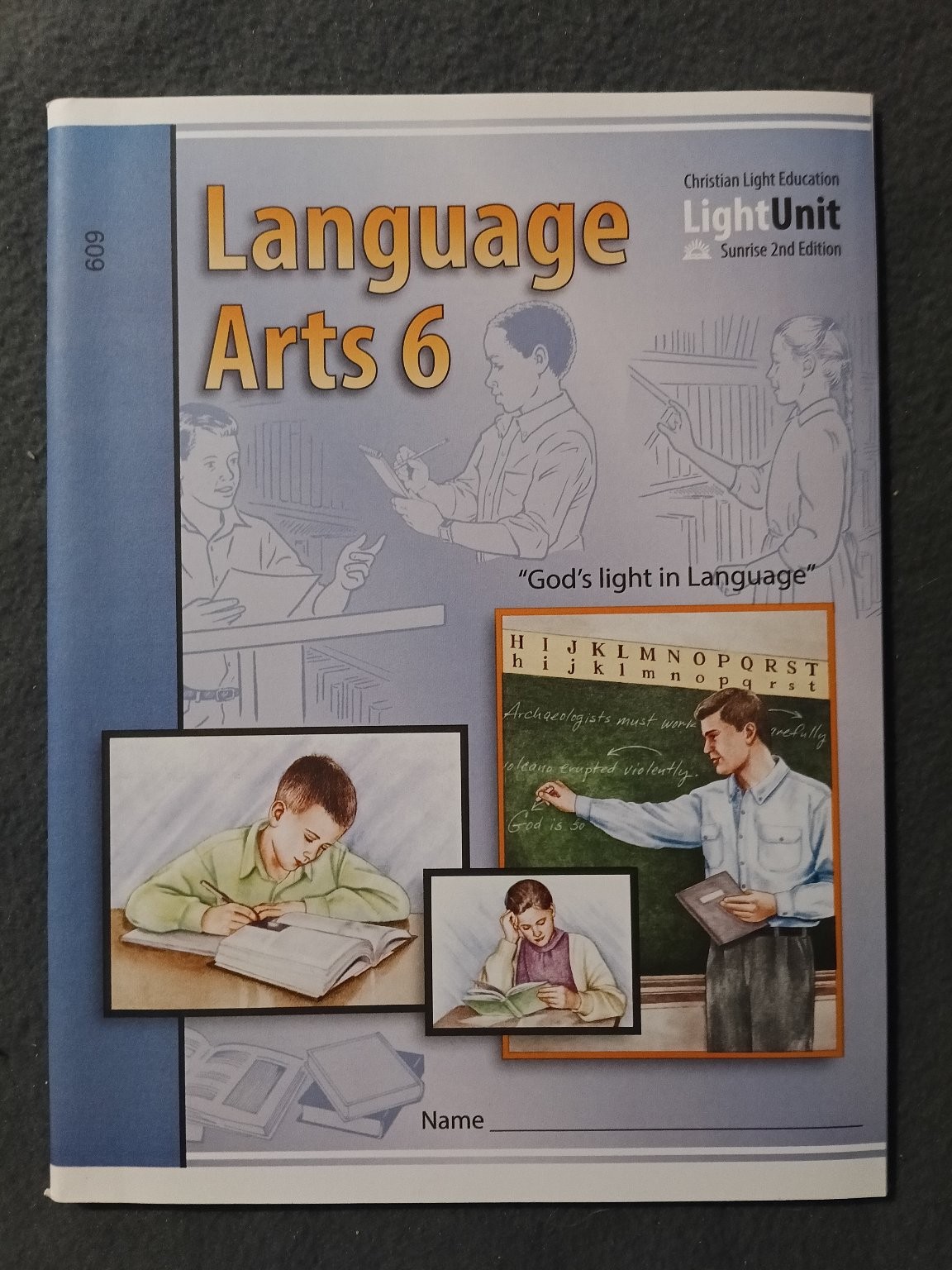 Language Arts 6 Christian Light Education 609 Textbook Sunrise 2nd Edition