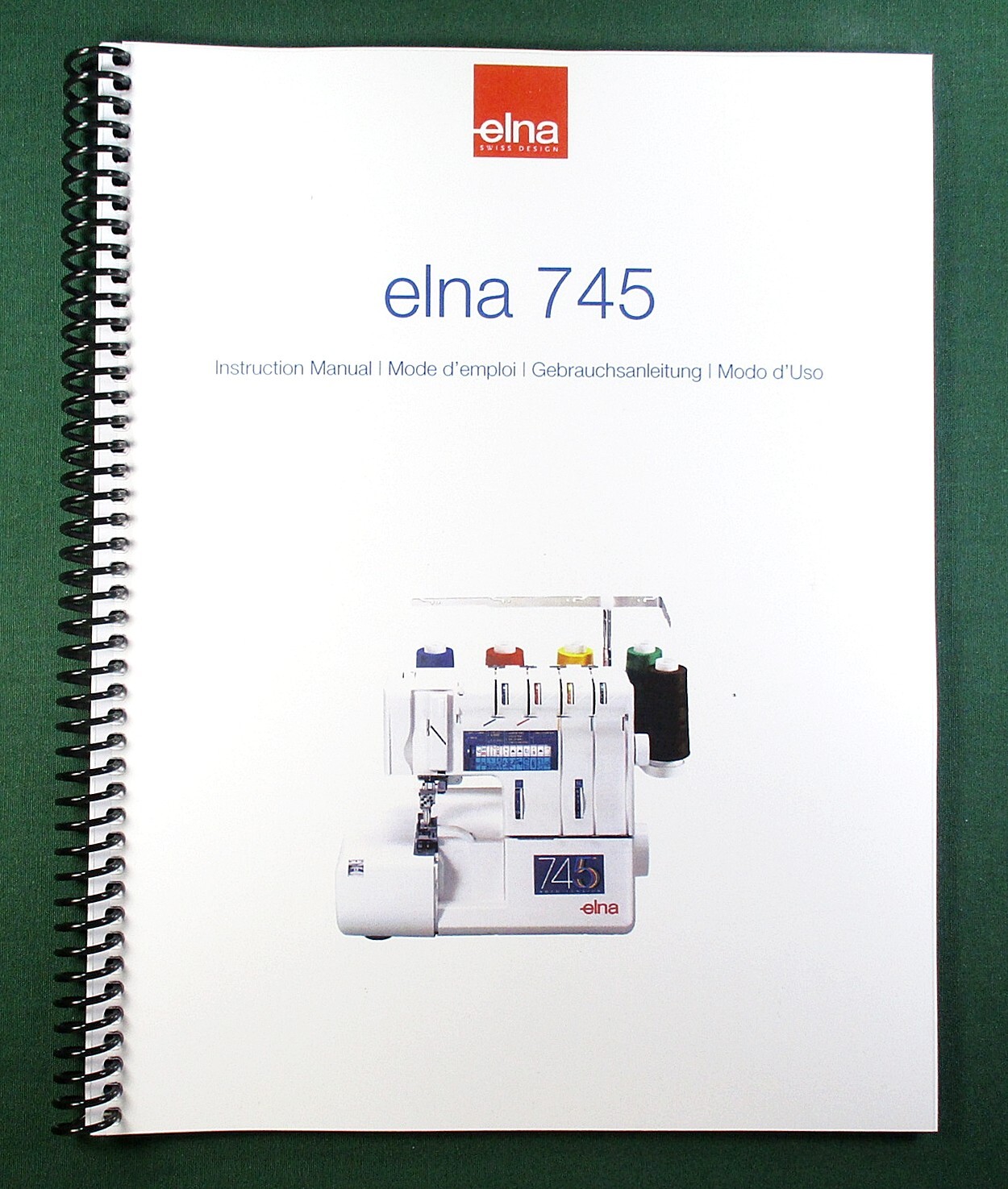 Elna 745 Instruction Manual: Full Color 117 Pages & Protective Covers!
