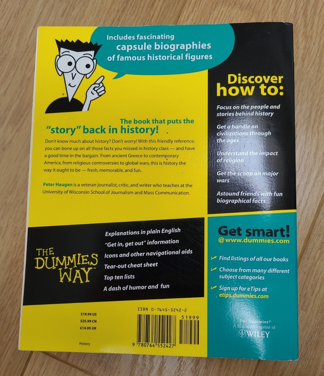 NEW 2001 WORLD HISTORY For Dummies PETER HAUGEN Paperback Book