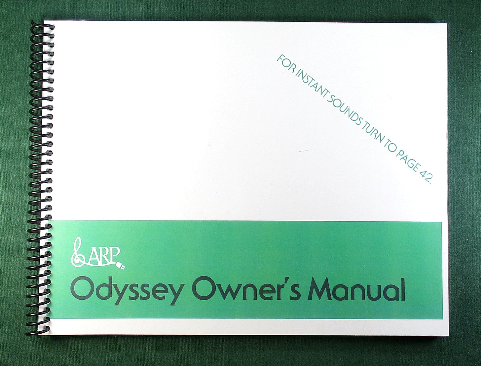 Korg ARP Odyssey Instruction Manual: Full Color 60 Pages & Protective Covers!