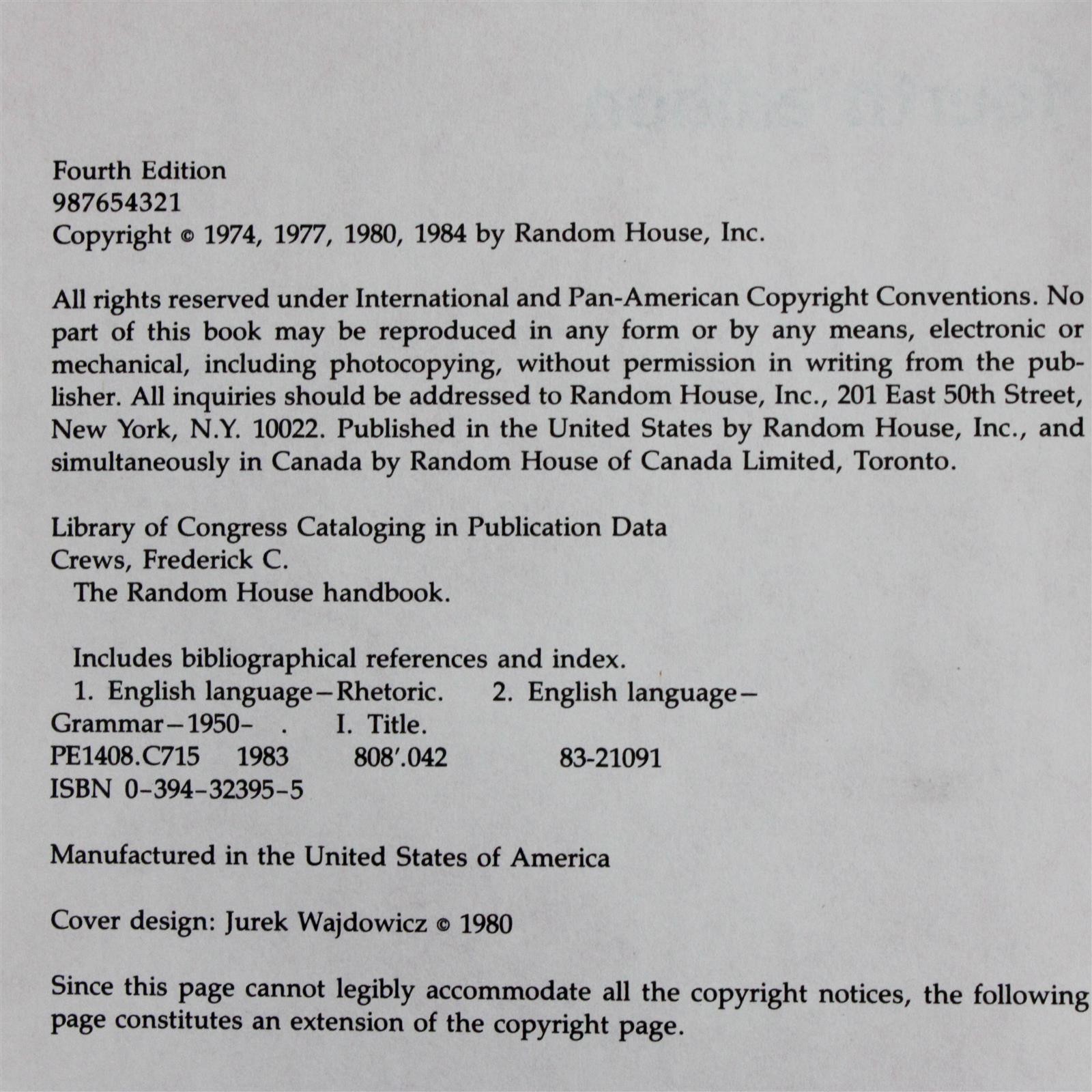 The Random House Handbook Hardcover by Frederick Crews