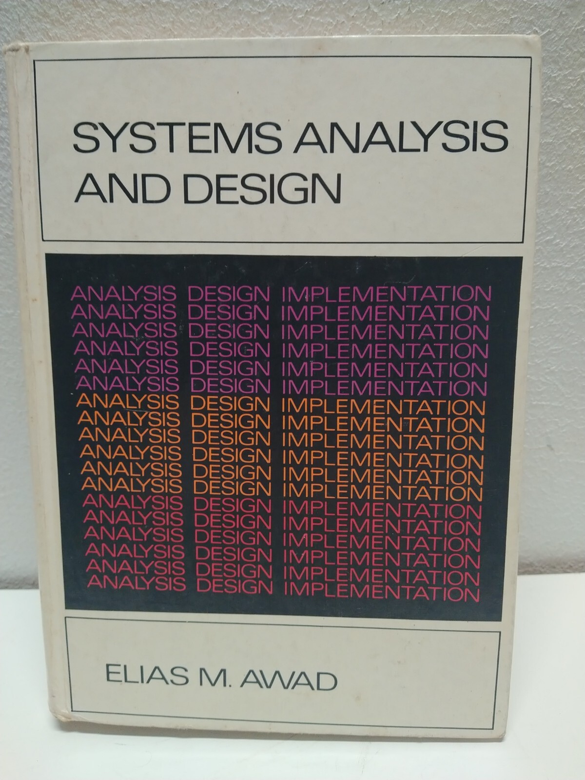 SYSTEMS ANALYSIS AND DESIGN (THE IRWIN SERIES IN By Elias M. Awad – Hardcover VG