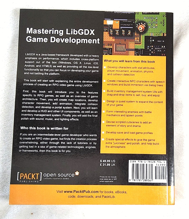 Mastering LibGDX Game Development – Patrick Hoey – Paperback Brand New FREE SHIP