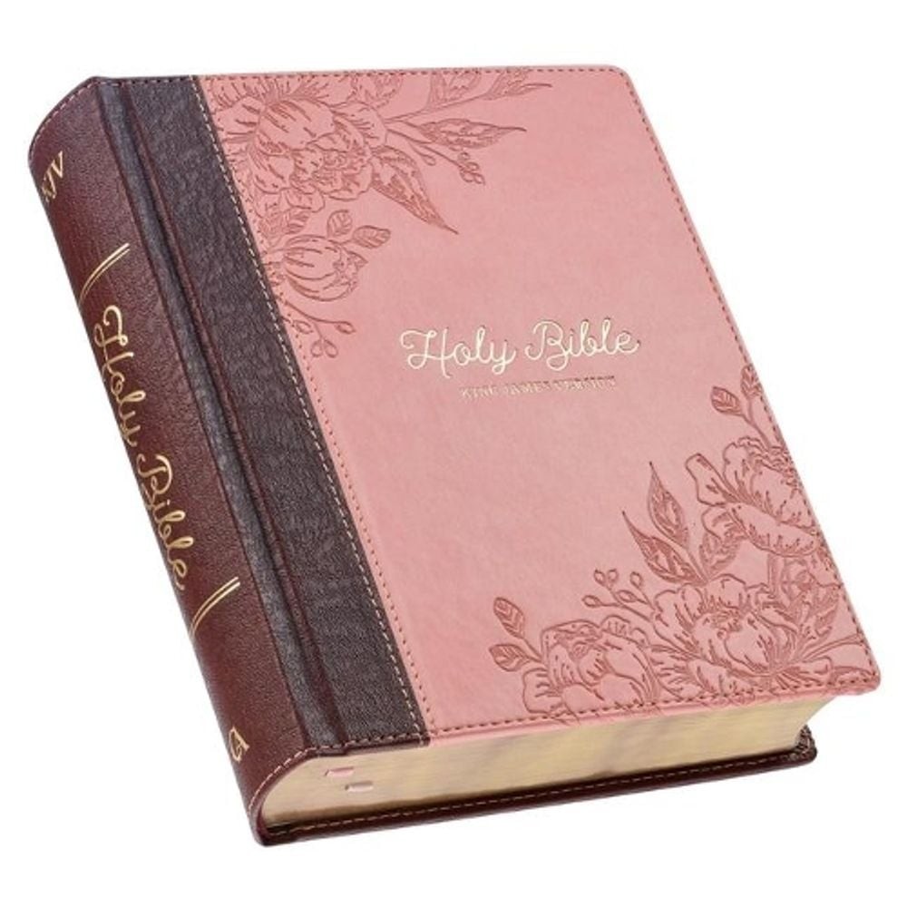KJV Note-Taking Bible (Faux Leather Hardcover, Brown/Pink) by Christian Art Gift