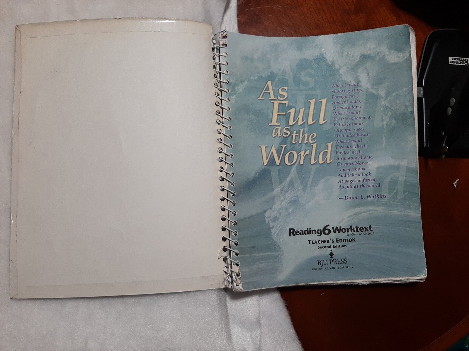 Reading Worktext Teacher Grd 6 by BJU Staff (2004, Trade Paperback)