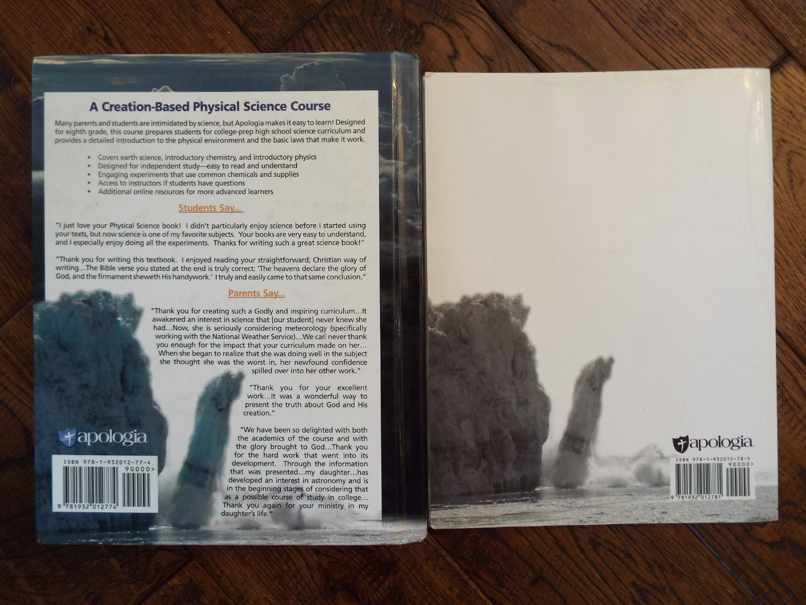 Apologia Exploring Creation with Physical Science Textbook & Solutions 2nd Ed