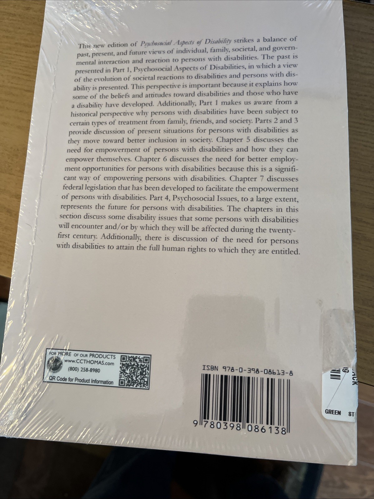 Psychosocial Aspects of Disability Paperback George, Bryan, Willi *SEALED_NEW*