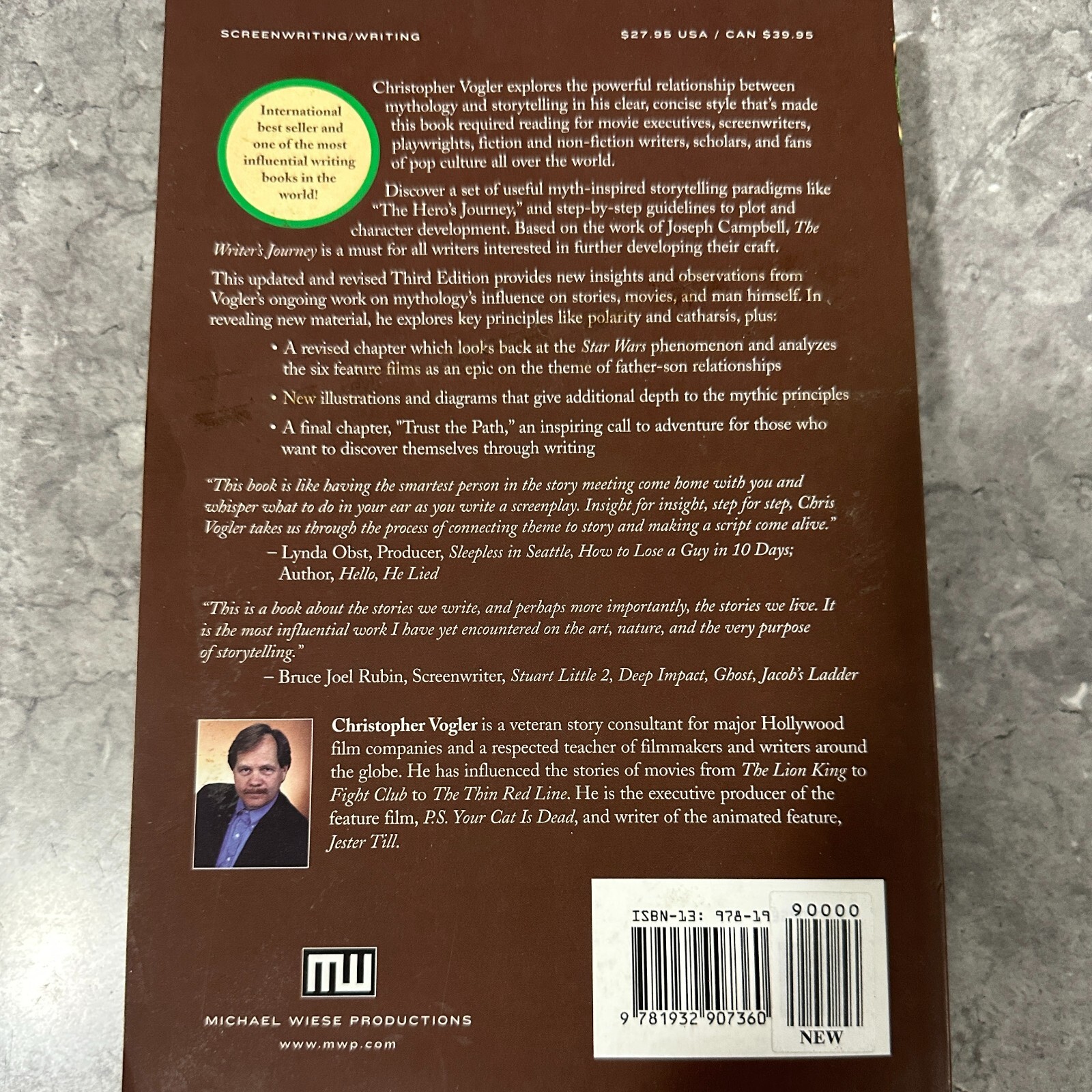 Writer’s Journey : Mythic Structure for Writers by Christopher Vogler 2007
