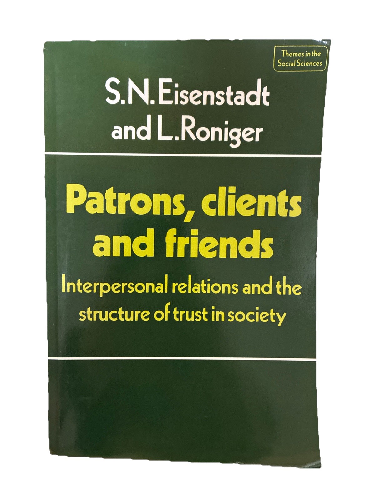 Themes in the Social Sciences Ser.: Patrons, Clients and Friends : Interpersonal