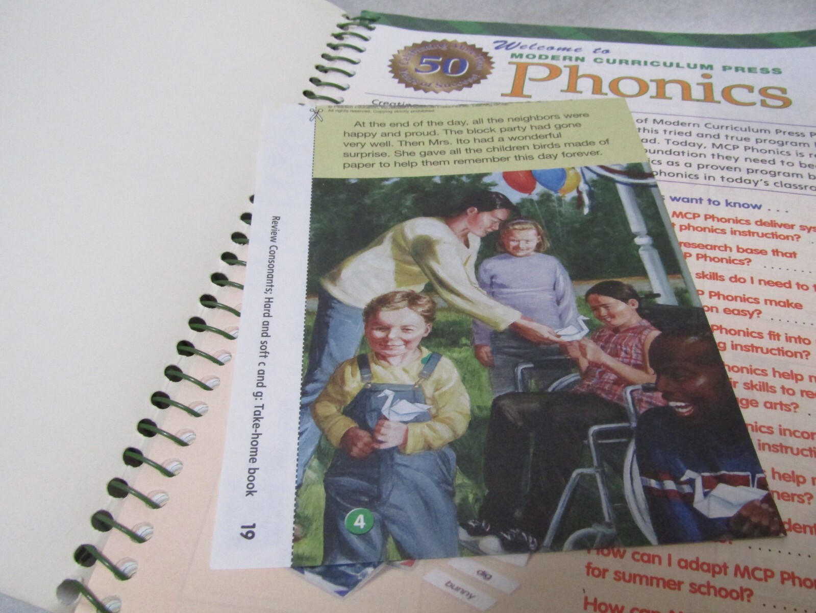 MCP Modern Curriculum Press Phonics Level C Teacher Research Guide Resource