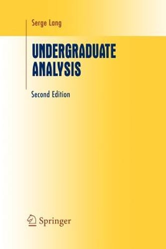 Undergraduate Analysis by Serge Lang: Used