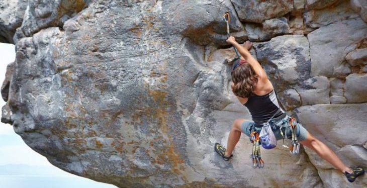 Sometimes climbers have to take risks…